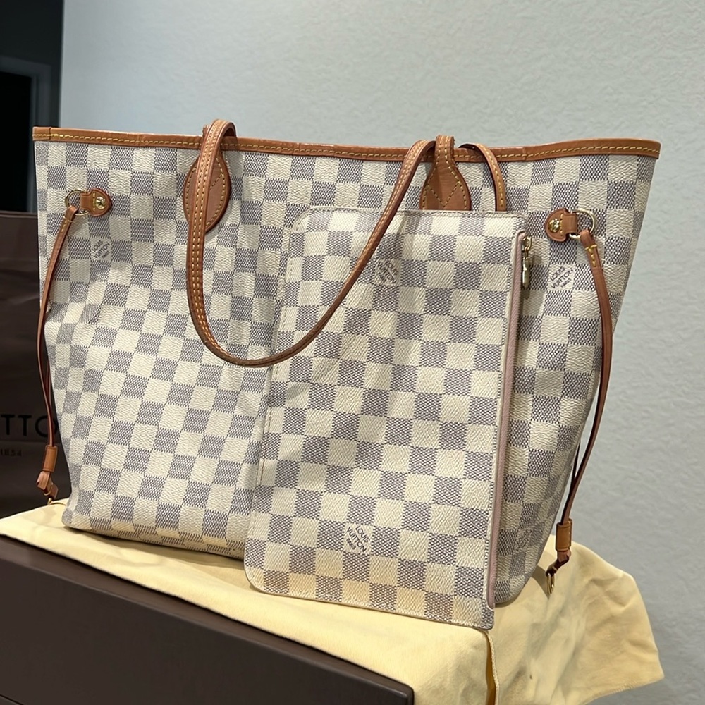 Louis Vuitton Damier Azur Neverfull MM Tote